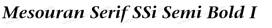 Mesouran Serif SSi Semi Bold Italic字体转换